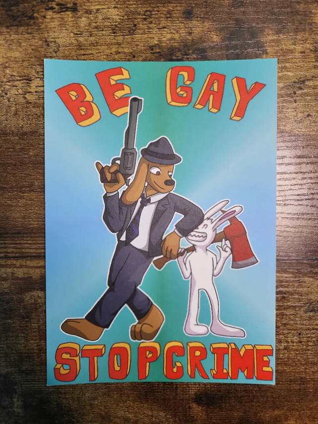 &#039;Be Gay Stop Crime&#039; Print