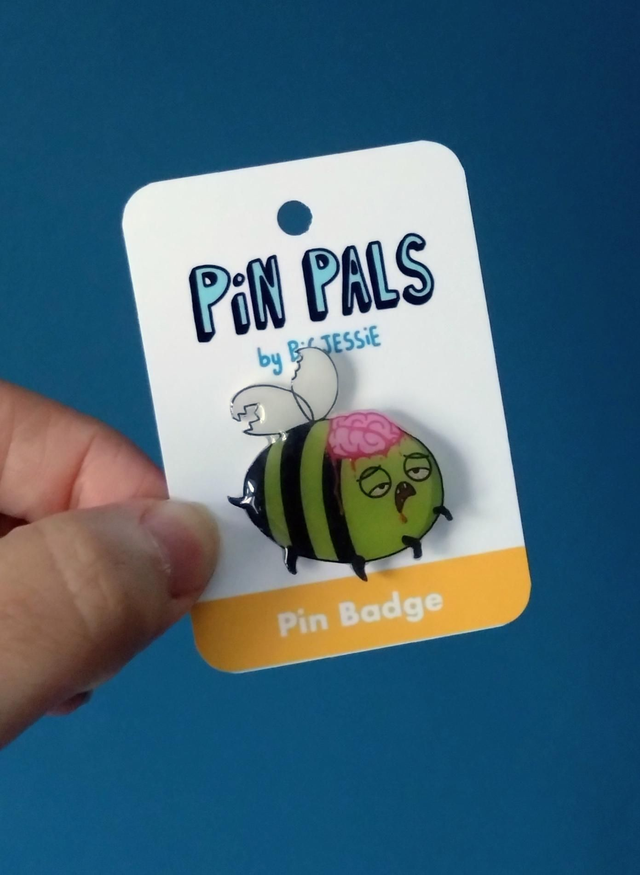 Zombee pin badge