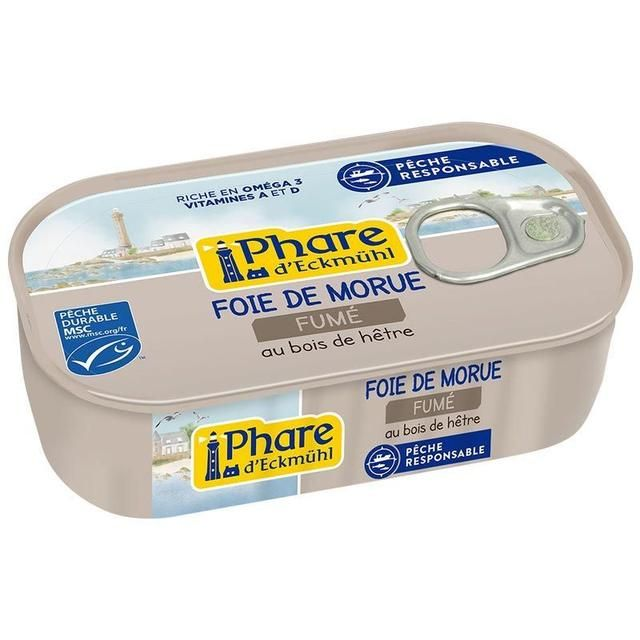 Foie Morue Fumé Au Bois De Hêtre 121g / Phare d'Eckmühl 