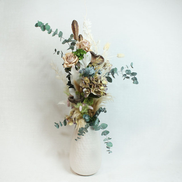 0SC604 Jarrón zinc Blanco.