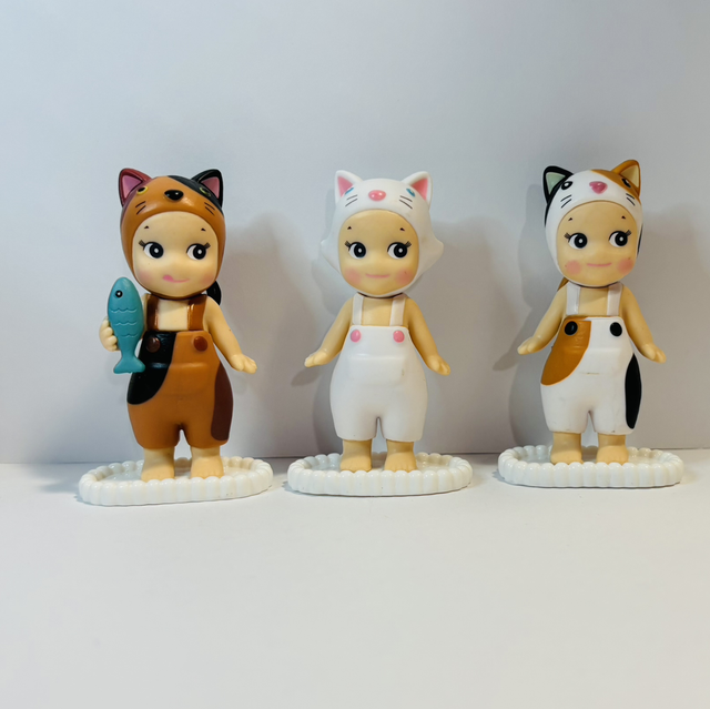 Sonny Angel inspired cat figure ornaments 3 designs