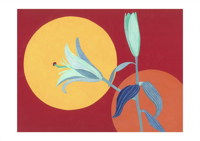 The flowers are full and the moon is full