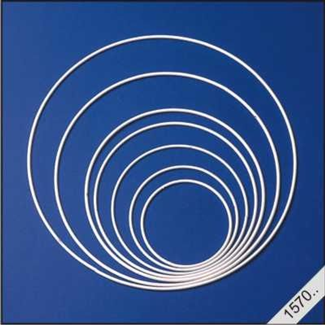 Ring / Draadring wit geëpoxeerd 15 cm