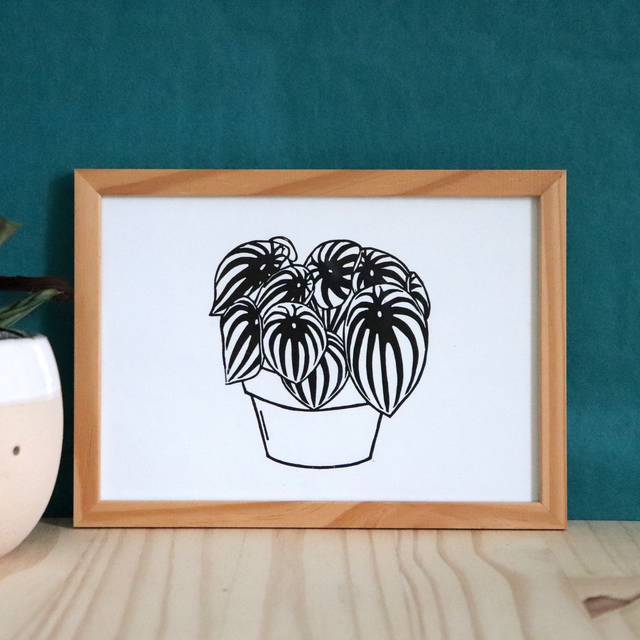 Linogravure A5 Peperomia