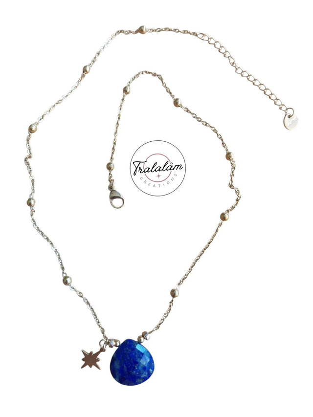 ✨Collier "Les Jolies Pierres" Lapis Lazuli argenté ✨