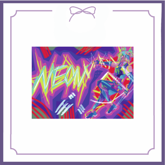 Neon Hyperpop Print A6