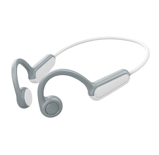 Langsdom Casque BE13 Gris à conduction osseuse de haute qualité écouteurs Bluetooth casques de jeu écouteurs antibruit pour le sport et l'entraînement