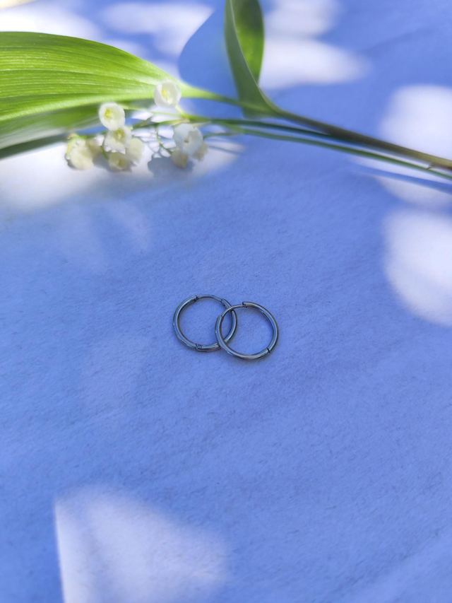 Mini céoles rondes argentées taille S