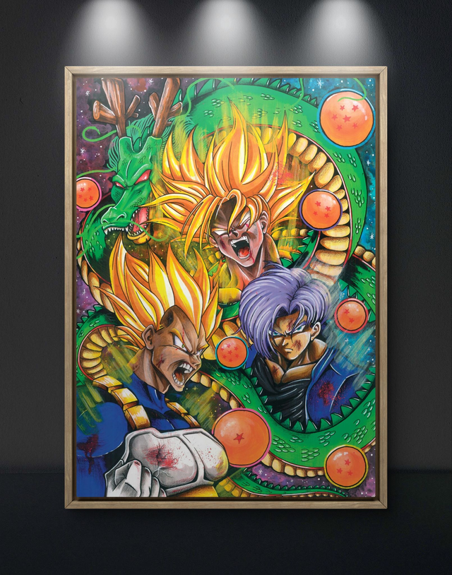 Print &quot;Dragon Ball Z (Trio Goku, Végéta, Trunks)&quot; - Manga