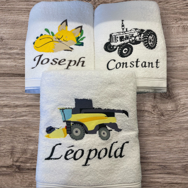 Drap de bain 140X70 brodé