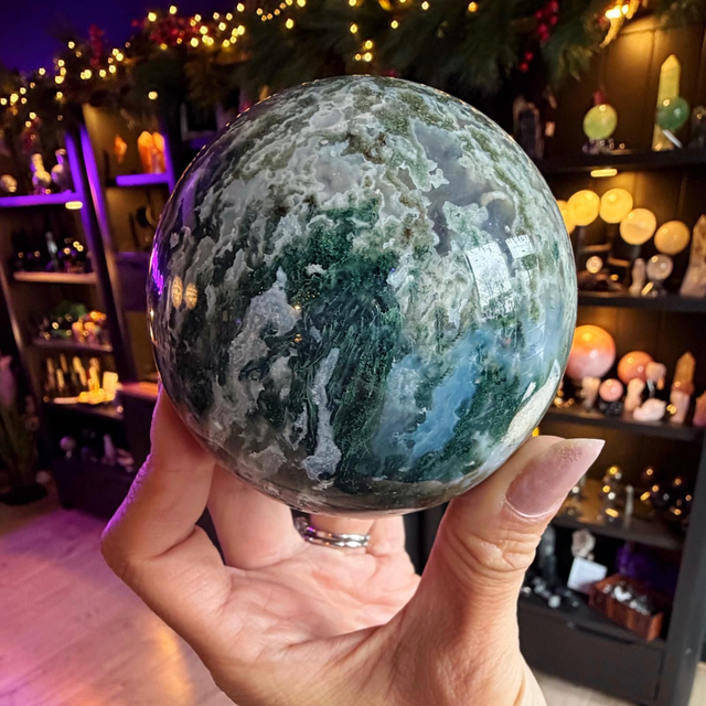 Moss Agate Sphere X33 