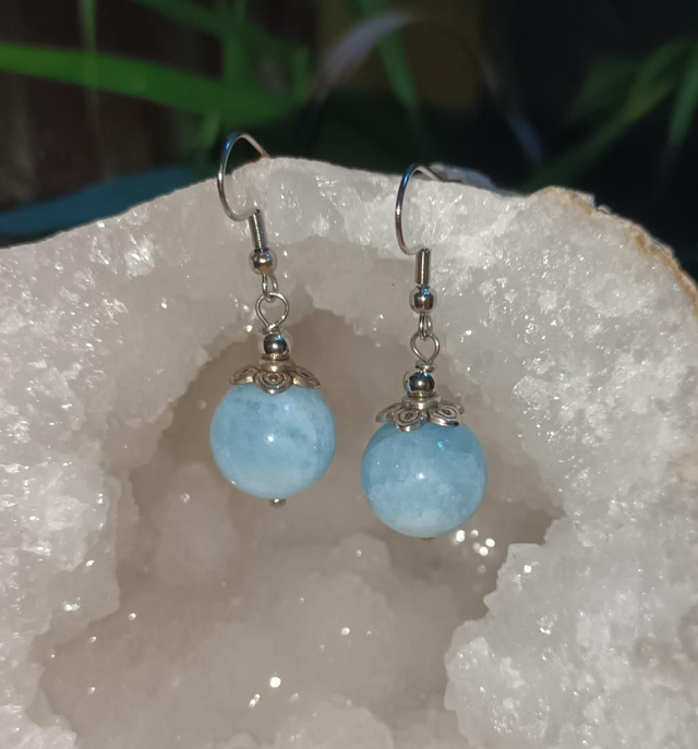 Boucles d’oreilles en Aigue‑Marine