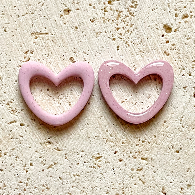 Coeur Blush I Pampille Réversible - Pink Glow