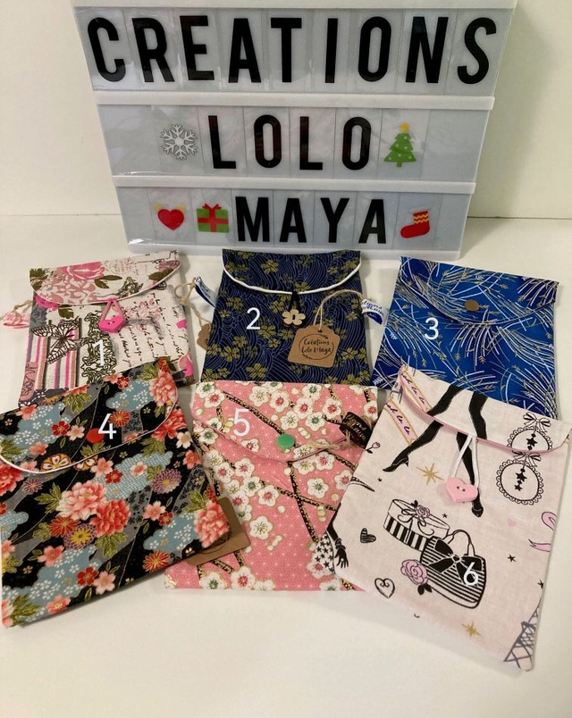 Pochette tissu coton