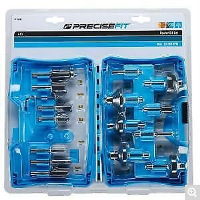 PreciseFit 15-teiliges Fräser-Bit-Set mit 1/4 Schaft PF15RBS