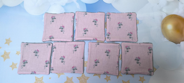 Lot de 7 lingettes lavable