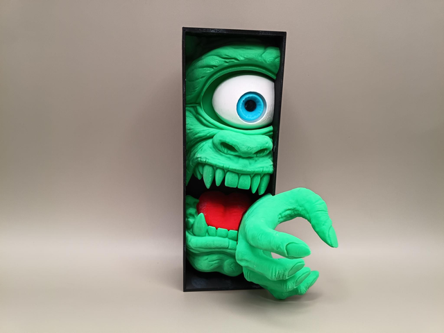 One eyed green monster book nook 