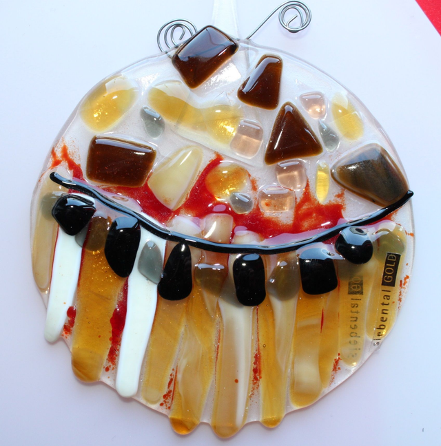 o8 Kugel Impression/ Mosaik Decor in Brauntönen