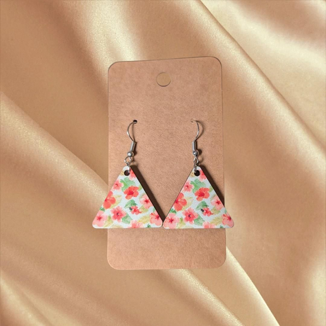 N° 90 Boucles d'oreilles triangle fantaisie hypoallergénique 