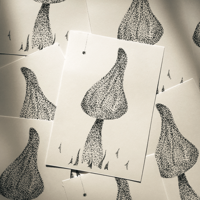 Champignon &amp; Araignée - Illustration A6