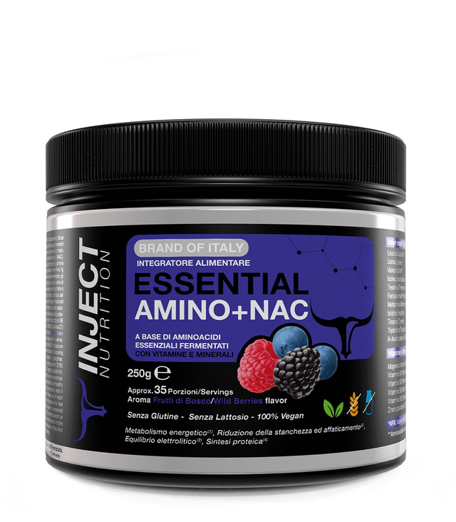 ESSENTIAL AMINO + NAC (250 Grammi) INJECT NUTRITION
