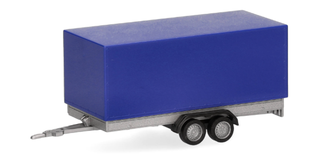PKW-Planenanhänger 2achs ultramarinblau Herpa 1:87