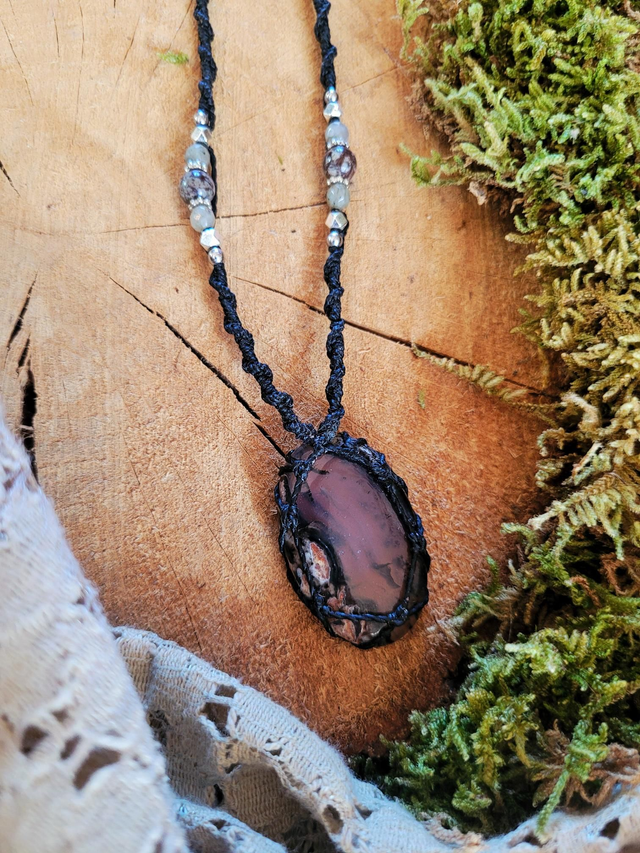 Agate et labradorite réglable 