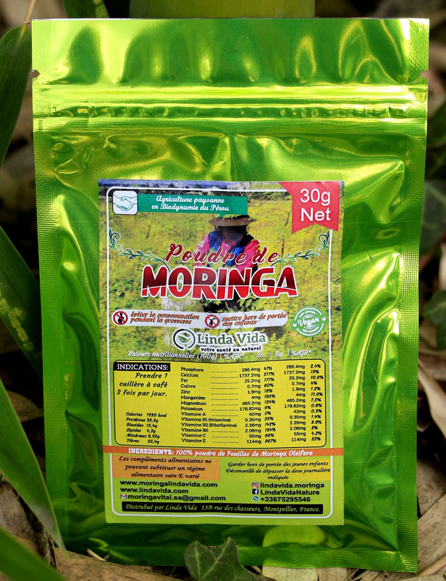 Poudre de moringa - Sachet de 30 gr