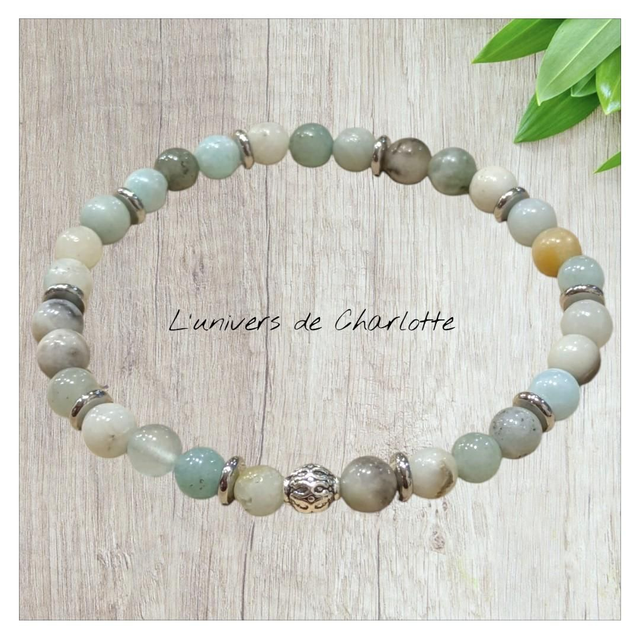 Bracelet "Amazonite" 6mm BR-123