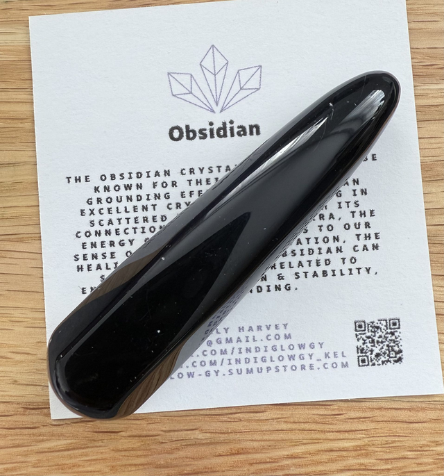 Obsidian Crystal Wand