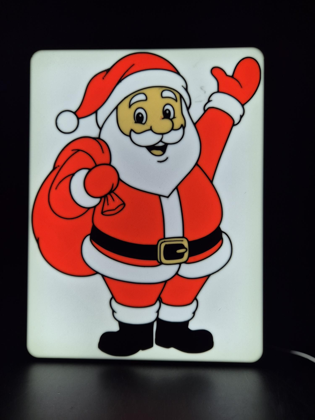 Father christmas 3d printed lightbox