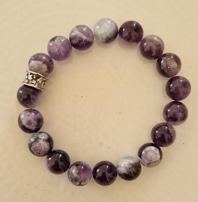 Bracelet AMÉTHYSTE CHEVRON 10mm