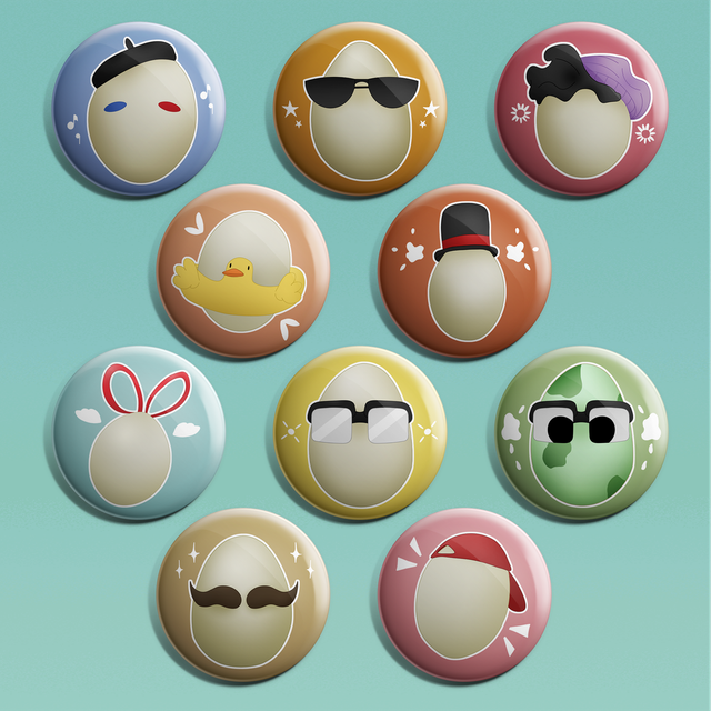QSMP Eggs Badges