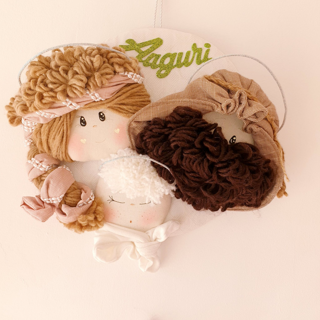 Addobbo natalizio medaglione natività