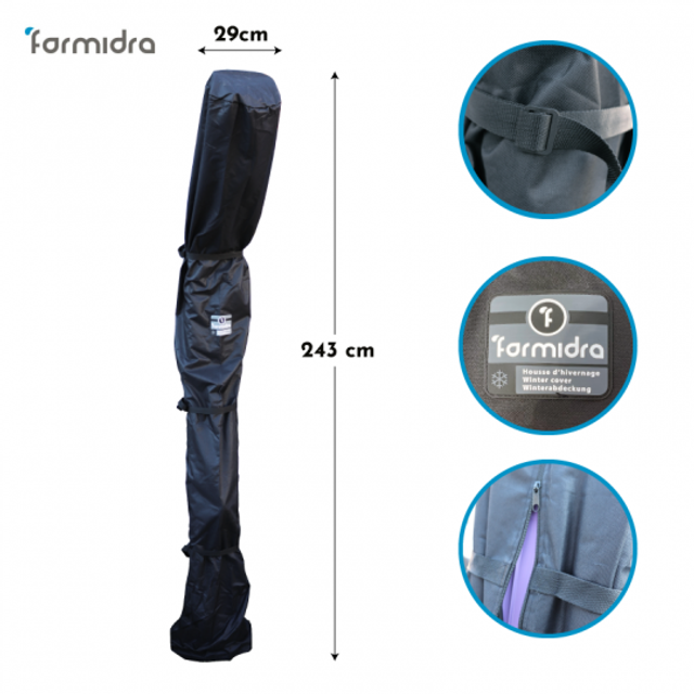 Bâche douche solaire hivernale