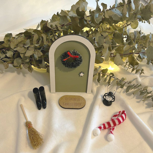 Porte magique avec accessoires miniatures 🎅 Kit Lutin Farceur de Noël