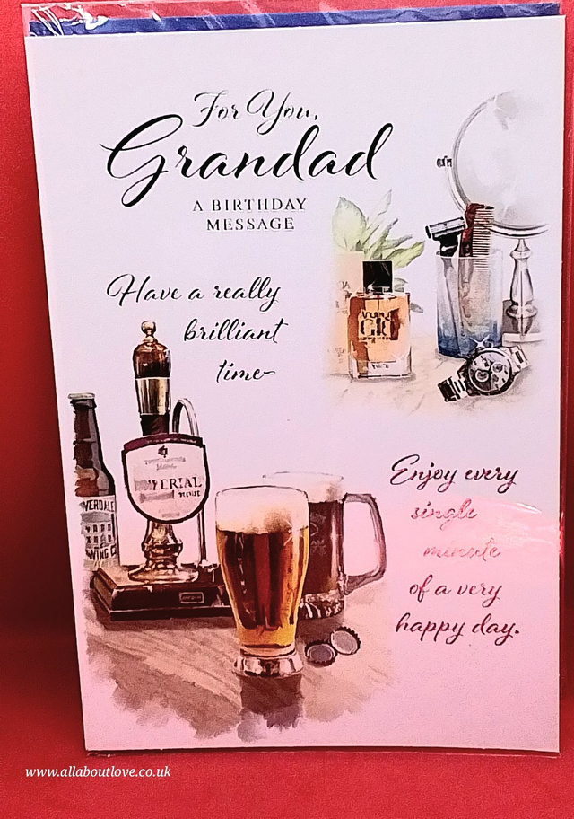 Grandad Birthday Card Lovely Design 