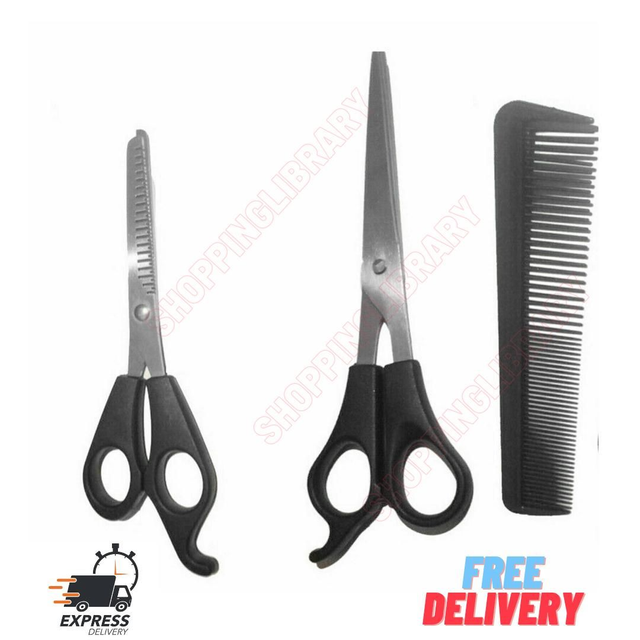 5.5 inch BARBER HAIR DRESSING CUTTING THINNING GROOMING SHEARS SCISSORS SET