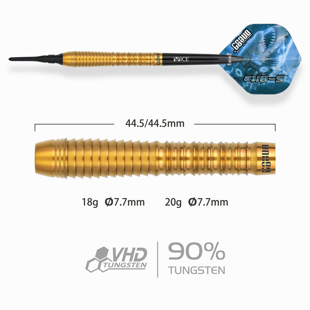 One80 Sbite-S B1 VHD 90% Tungsten Softdarts 20 g