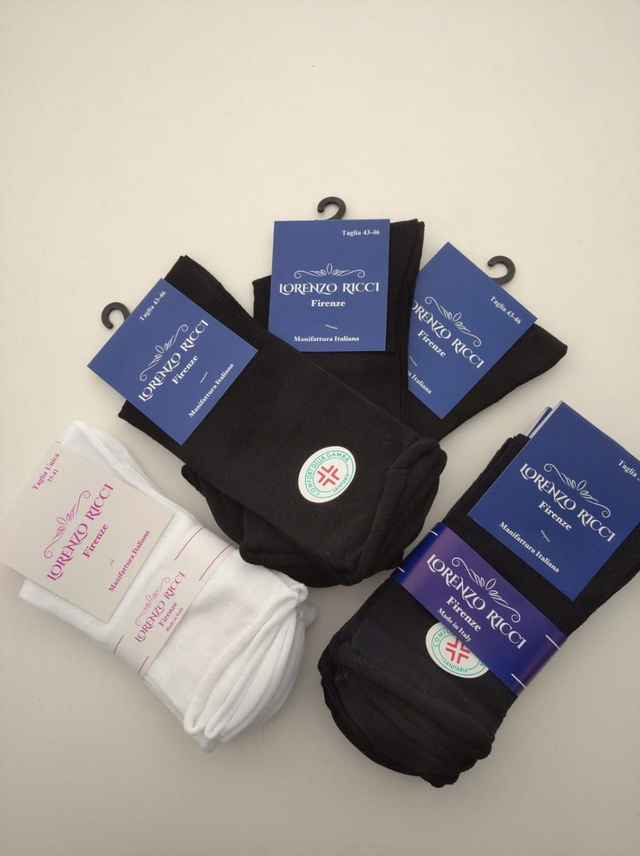 Lorenzo Ricci Firenze Calzino corto sanitario in filo di scozia