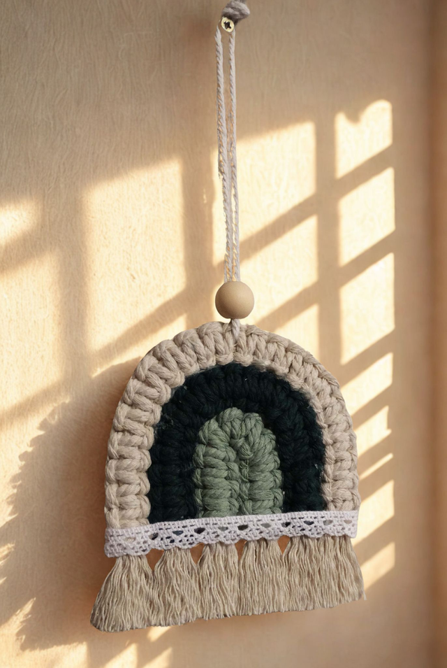 Arc-en-Ciel 🌈 en Macramé – Douceur Bohème 🌿✨