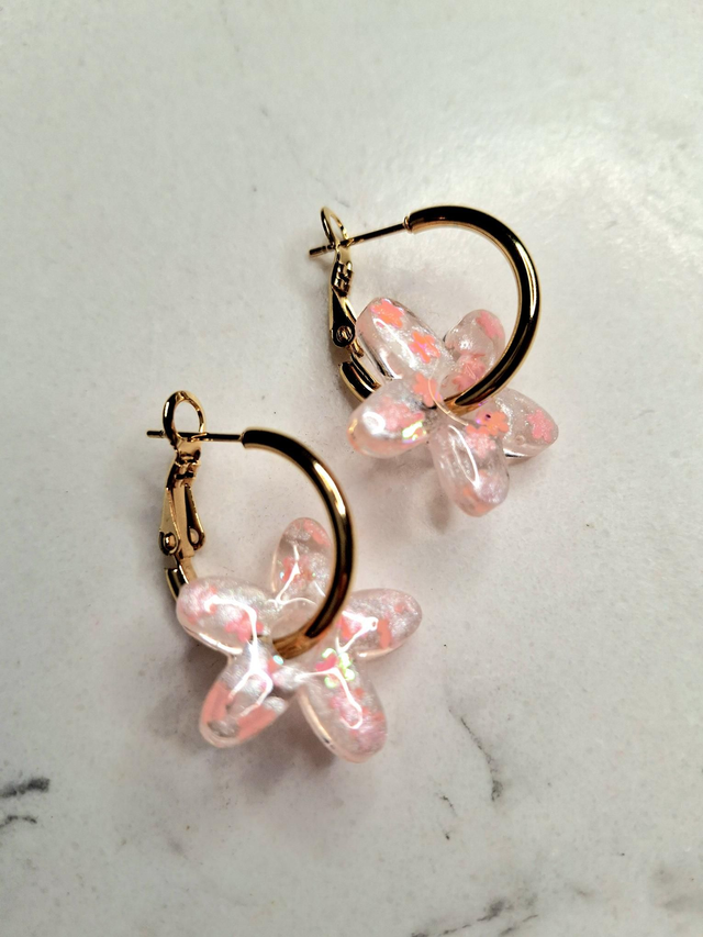 Cherry blossom hoops