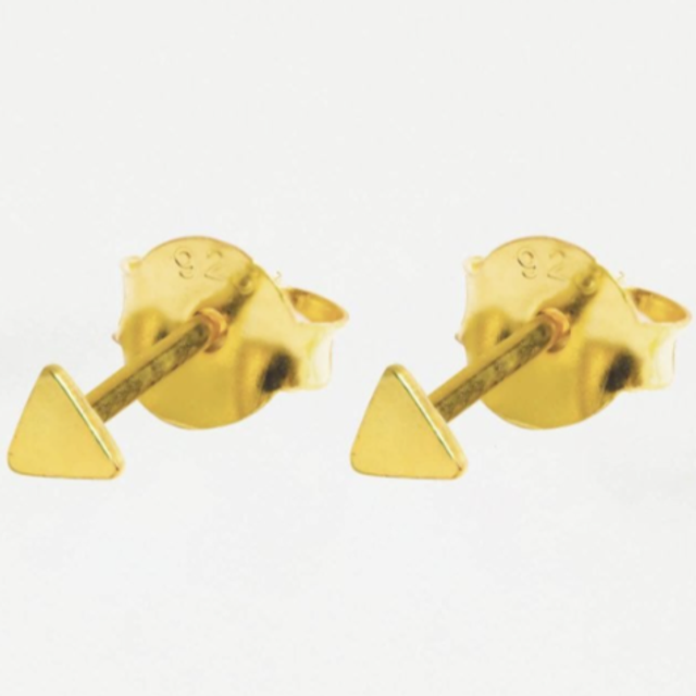 Gold Triangle Studs
