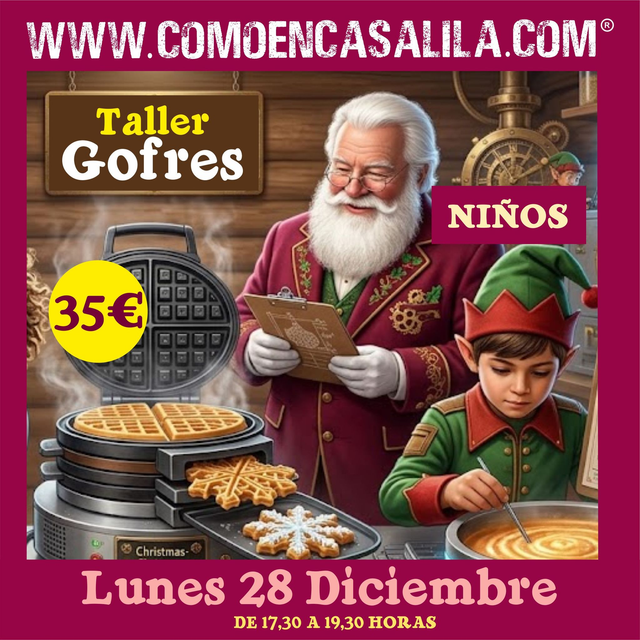 Taller Gofres Navidad Niños
