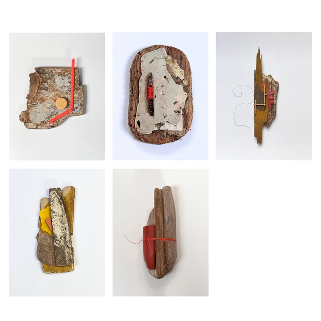 Lost terrain - 5 Abstract art greeting cards