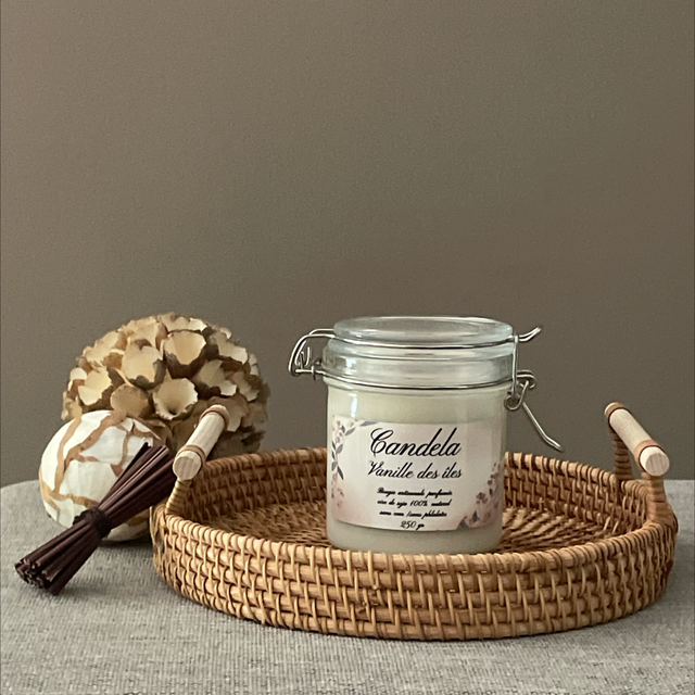 Bougie vanille des îles 250g 