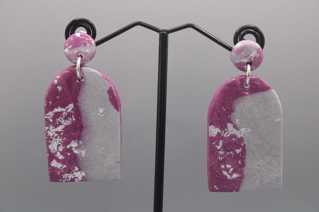 arch︱fuschia + metallic silver 