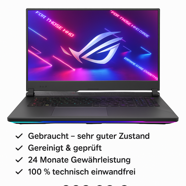 💻 ASUS ROG Strix G17 G713RW | Ryzen 9 | RTX 3070 Ti | 16 GB | 1 TB SSD | 17,3″ WQHD
