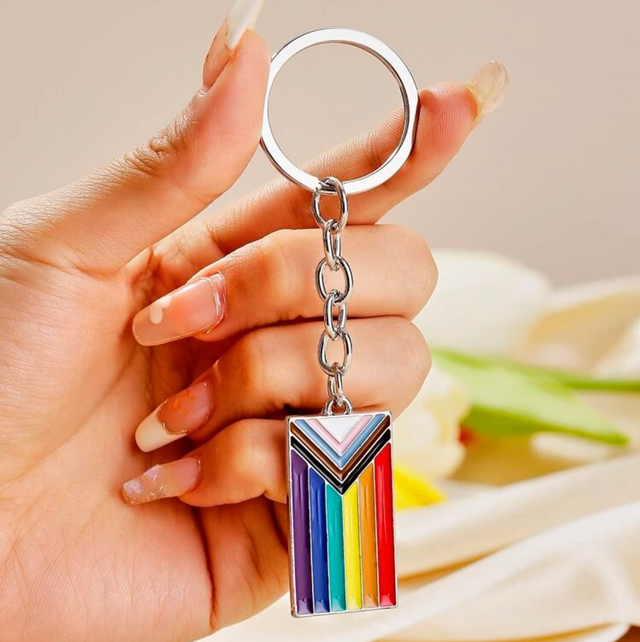 Progress pride keyring