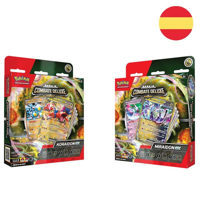 Baraja cartas Koraidon &amp; Miraidon Pokemon español surtido
